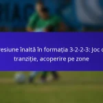 Presiune înaltă în formația 3-2-2-3: Joc de tranziție, acoperire pe zone